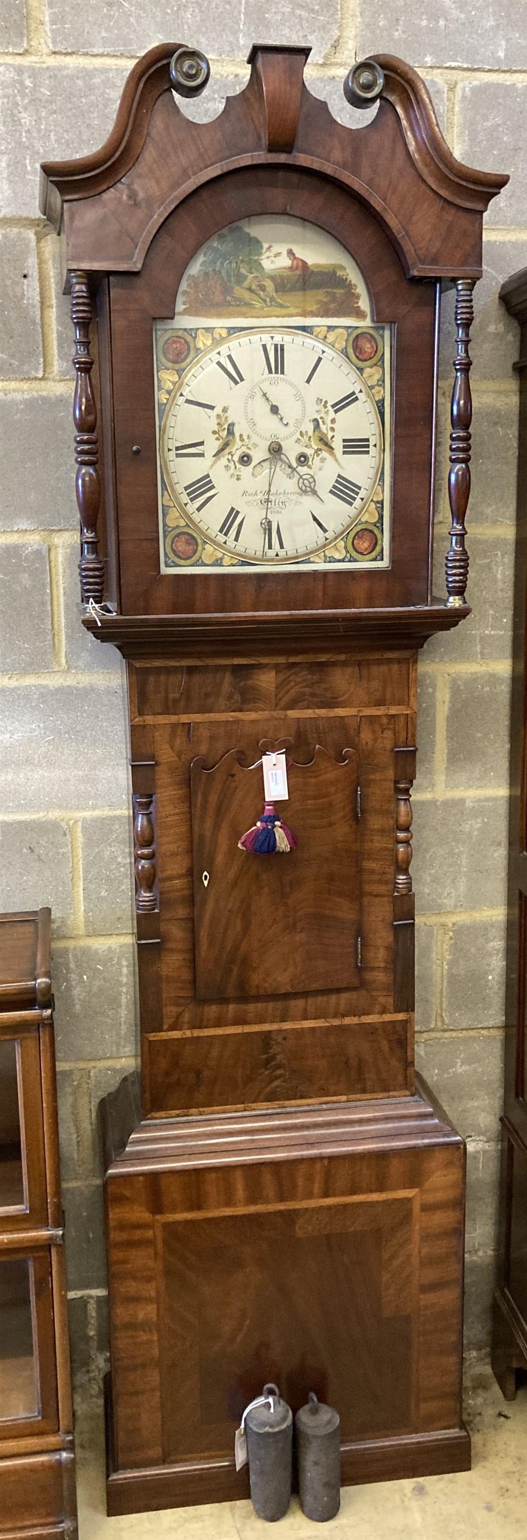 A Victorian banded mahogany eight-day longcase clock, Richard Blakeborough, Otley,
